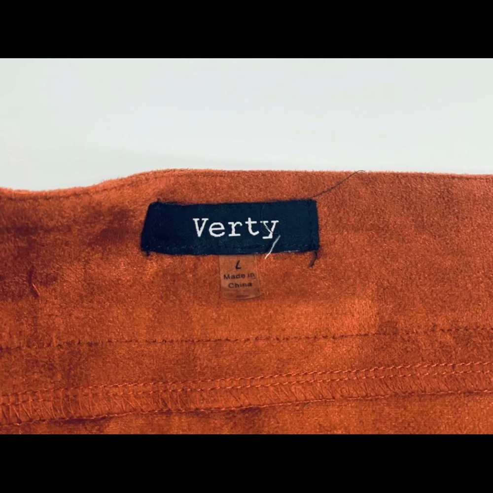 SOLD Verty - Faux Suede Fringe Mini Skirt - Picture 4 of 5